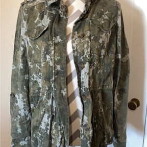 Aeropostale Floral Camouflage Jacket
